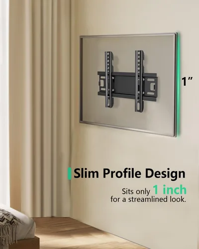 Miniatura 2 de Soporte fijo de pared para televisores de pantalla plana de 14 a 43 pulgadas, soporte de montaje de TV de perfil bajo que soporta 55 libras, soporte