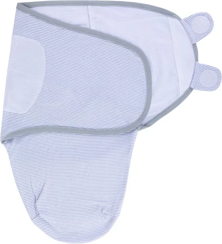 Miniatura 6 de Ely's & Co. Pañales ajustables para recién nacidos, pañales de bebé de 0 a 3 meses, saco de envolver para bebé, 100% algodón, paquete de 2