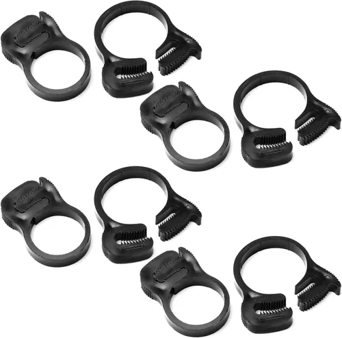 Miniatura 6 de Abrazaderas de manguera de agarre de 0.484-0.559 in de nailon ajustable de plástico resistente rápido doble agarre para fontanería, aplicaciones