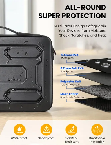 Miniatura 2 de DOMISO Funda para portátil AA51, Negro, 14 pulg.