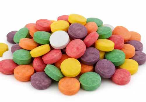 Sweet and Tart - Mezcla variada de dulces crujientes masticables, bolsa a granel de 1.5 libras de cereza, uva, limón, lima, naranja, piña, sabores
