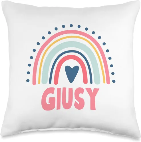 Idea Regalo Personalizzata con Nome Gifts Idea Giusy Name Custom Woman Myth Legend - Almohada para fiesta de cumpleaños, 16 x 16 pulgadas, multicolor