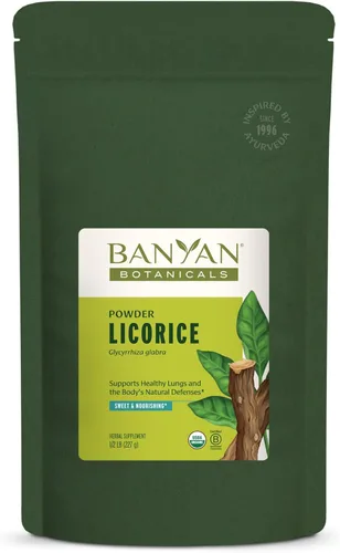 Banyan Botanicals Polvo de regaliz – Polvo de raíz de regaliz orgánico (Glycyrrhiza Glabra) – para apoyar la digestión saludable y la función del