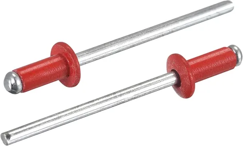 Miniatura 17 de uxcell Remaches ciegos de aluminio, 0.126 in x 0.197 in (1/8 pulgadas x 13/64 pulgadas), remache de extremo abierto, cabeza redonda plana para unir