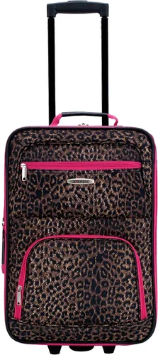 Miniatura 2 de Rockland Jungle Softside Juego de maletas verticales, Pink Leopard), F125-PINKLEOPARD