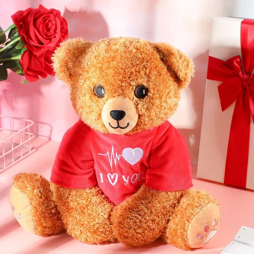 Miniatura 2 de Chalyna Oso de peluche para el día de San Valentín, de 16 pulgadas, oso de peluche para novia, oso de peluche romántico para regalos de cumpleaños