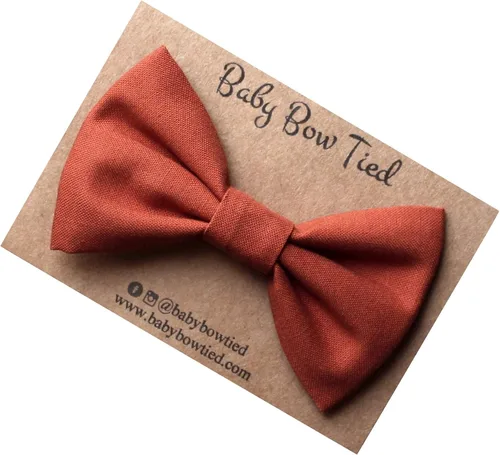 Handmade Pre-Tied Clip on Bow Tie for Baby to Young Boy