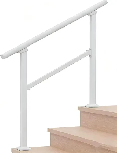 Miniatura 36 de Pasamanos para escalones al aire libre adecuados para 1 a 3 escalones, barandilla de escalera de hierro forjado, paso estable con pasamanos de 3