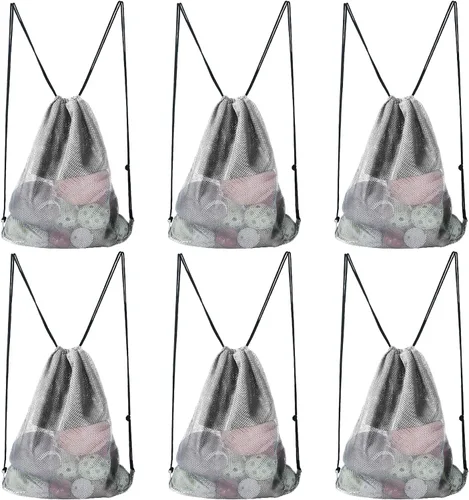 Miniatura 89 de GSE Games & Sports Expert Bolsa de malla con cordón para béisbol, pelotas de pickleball, pelotas de golf, gimnasio, equipo de natación, lavandería