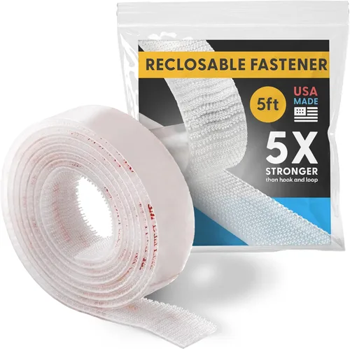 Miniatura 18 de Fuerza industrial - Cinta adhesiva negra de 10 pies + tijeras para interiores y exteriores - Cierre autoacoplable compatible con 3M SJ3550 / SJ3560