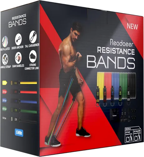 Miniatura 6 de Readaeer Resistance Bands, Exercise Bands for Working Out, Work Out Bands with Handles for Men and Women for Indoor and Outdoor Sports