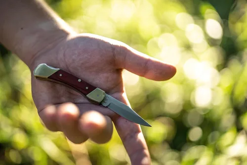 Miniatura 2 de Uncle Henry LB3 Brown Bear - Cuchillo plegable SS de alto carbono de 5.1 pulgadas con hoja de punta de clip de 2.2 pulgadas y mango de madera
