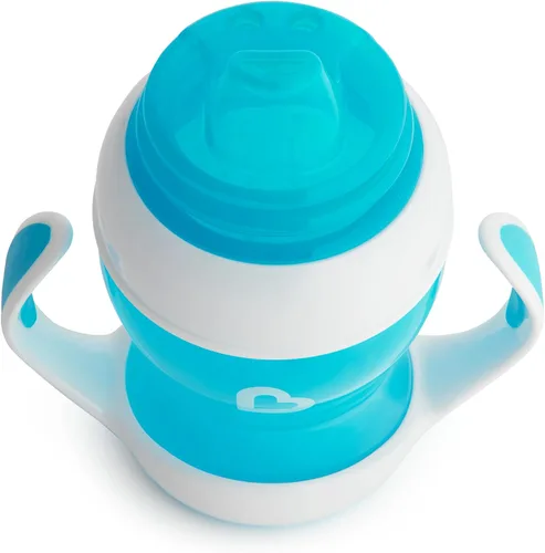 Miniatura 5 de Munchkin® Gentle™ Transition Sippy Trainer Cup, 4 Onzas, Paquete de 2, Azul