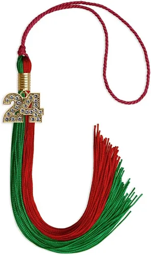 Miniatura 214 de Endea Graduation Borla de doble color con dije dorado (negro/oro brillante, 2022)