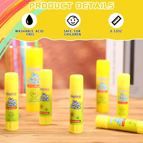 Miniatura 3 de Zubebe - 300 barras de pegamento blanco a granel para aula, 0.32 onzas, pegamento lavable en barra para manualidades, hogar, regreso a clases