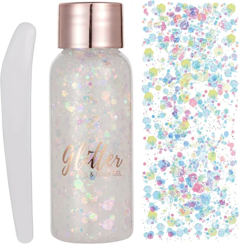 Miniatura 18 de Brillantina gruesa líquida con lentejuelas de sirena, para sombra de ojos, gel corporal, festival, cosmético para cara, uñas, maquillaje, de larga