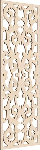 Miniatura 124 de Meadville Paneles decorativos de pared de madera con calado, 9 3/8 pulgadas de ancho x 24 3/8 pulgadas de alto x 1/4 de alto, aliso