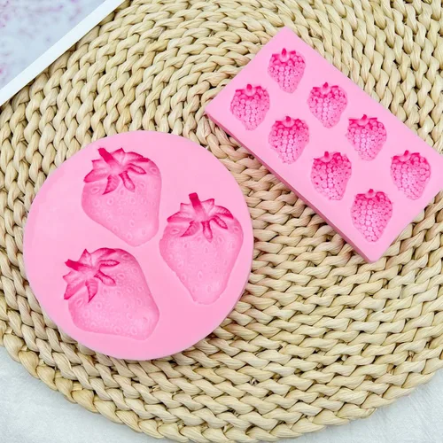 Miniatura 7 de Moldes de fondant de fresa, mini moldes de silicona para decorar pasteles de chocolate con frutas para hornear cupcakes, mousses, caramelos, F-8