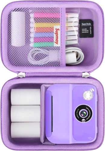 Funda de transporte compatible con Gofunly para cámara infantil LETSHAHA, impresión instantánea, cámara digital de video para niños, bolsa de