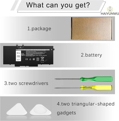 Miniatura 3 de Batería para portátil de 68 Wh 3HWPP compatible con Dell Latitude 5401 5410 5411 5501 5511 5510 Precisión 3541 3550 3551 Inspiron 7500 7506 7706 2