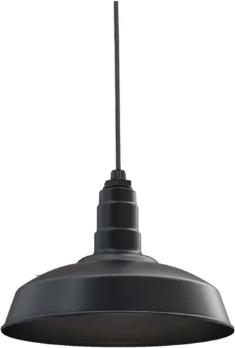 Miniatura 18 de Steel Lighting Co. Carson Barn Light Colgante montado en el techo Cúpula de 16 pulgadas Cable negro Luz de acero de estilo industrial