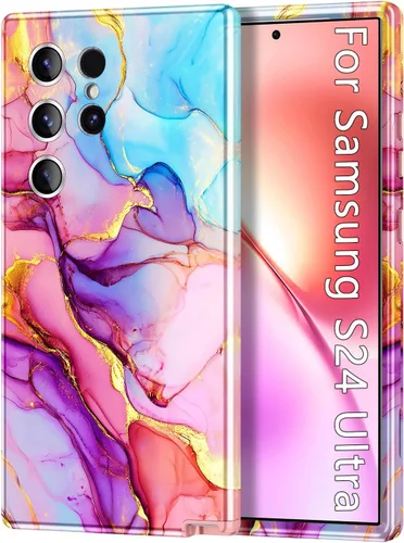Miniatura 18 de Btscase para Samsung Galaxy S25, [Probado contra caídas de grado militar] Funda protectora de diseño de patrón de mármol, resistente, delgada