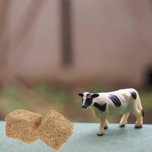 Miniatura 7 de STOBOK 4 bloques miniatura de pacas en miniatura, estilo otoñal, pequeño pajar apilable decorativo para manualidades, casa de muñecas, granja