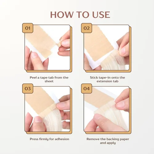 Miniatura 6 de WIGI Extensiones de cabello adhesivas de alta calidad, cabello humano 100 % real, 1.76 onzas por paquete, 20 unidades, extensiones de cabello lacio
