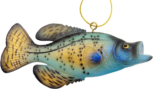 Adorno de pez de cangrejo realista para árbol de Navidad, decoración de pesca, poliresina, 4 pulgadas