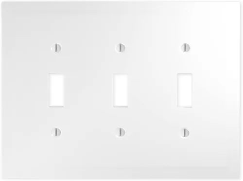 Miniatura 34 de Questech Cubiertas de tomacorrientes, placas de pared dúplex individuales, placas de interruptor de 1 banda, tamaño estándar, cubiertas de toma