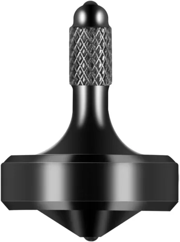 Miniatura 15 de Exquisita parte superior giratoria de metal, juguete para ansiedad de acero inoxidable muy bien mecanizado, equilibrio perfecto durante más de 9