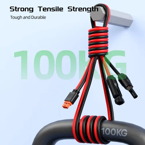 Miniatura 8 de Bateria Power Cable de conector XT60i de 10 AWG, calibre 10, 25 pies, cable de extensión solar a XT60i para panel solar plegable de RV, estación