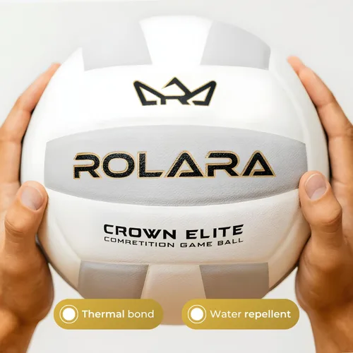 Miniatura 5 de Crown Elite - Pelota de voleibol – Cuero compuesto de microfibra importado de tamaño oficial aprobado por la NFHS con vejiga de butilo para una