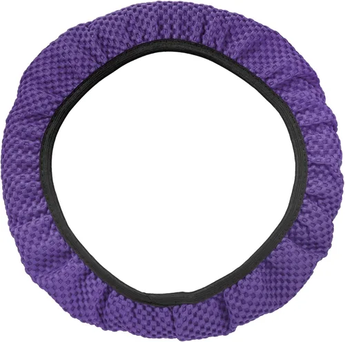 Miniatura 10 de X AUTOHAUX Funda universal elástica extensible para volante, antideslizante, transpirable, microfibra de seda de hielo, protector de volante