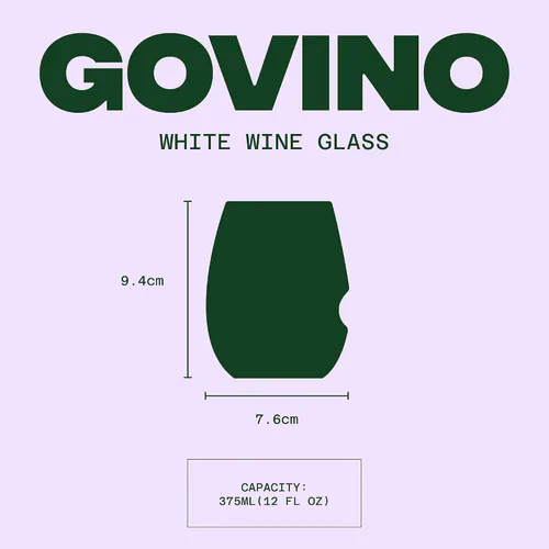 Miniatura 7 de GOVINO Copas de vino de plástico irrompibles – Cristalería Tritan irrompibles sin tallo, tazas elegantes que parecen vidrio, 12 onzas, juego de 2