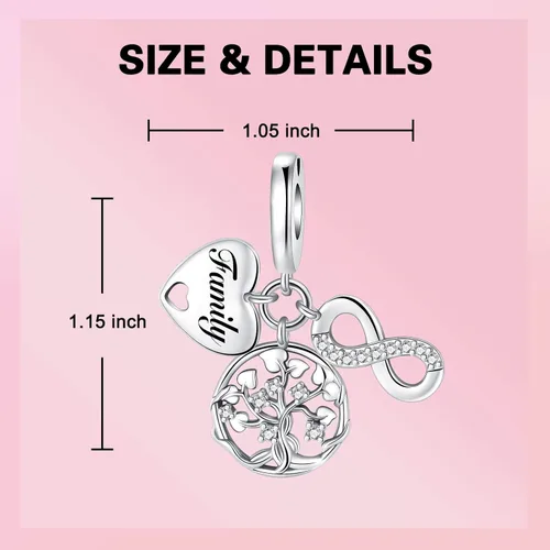Miniatura 242 de Dije de girasol con diseño de estrella y luna y elefante para pulsera, collar de plata de ley 925, dijes de corazón de amor para mujer, regalo