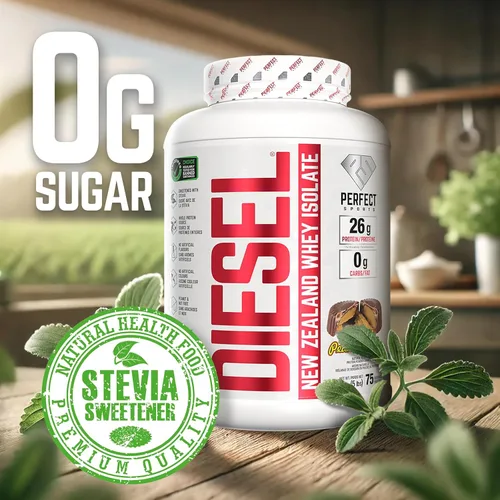 Miniatura 6 de PERFECT SPORTS Diesel 100% Proteína aislada de suero de Nueva Zelanda Endulzada con Stevia, sin ingredientes artificiales, Keto 0 g