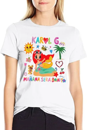 Miniatura 2 de Karols G Shirt Mananas seras Bonitos Camiseta para Mujer