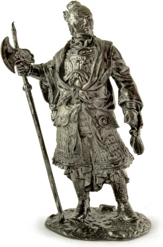 General chino, dinastía Han. Escultura de metal. Colección 2.126 in (escala 1/32) Figura miniatura. Soldados de juguete de lata