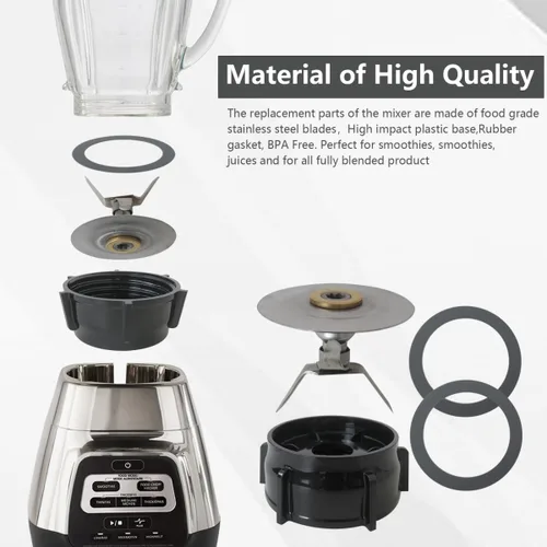 Miniatura 5 de Repuesto para Oster Osterizer Blender Ice Blade Acero Inoxidable, Kit de Reparación de Mezcla con Base de Tarro de Licuadora y Anillo de Sellado
