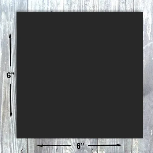 Hamilco Papel de cartulina negro de 6 x 6 pulgadas, 80 libras, cartulina de cubierta de cartón, paquete de 100