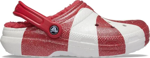 Miniatura 5 de Crocs Women's Classic Holiday Lined Fuzzy Clogs Blanco/Rojo