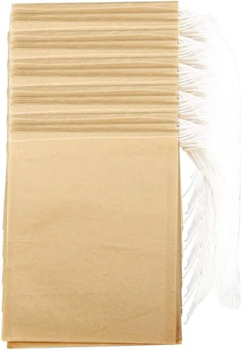 300 bolsas de filtro de té, bolsa de té de papel desechable con cordón, segura y fuerte penetración, papel sin blanquear para té y café de hojas