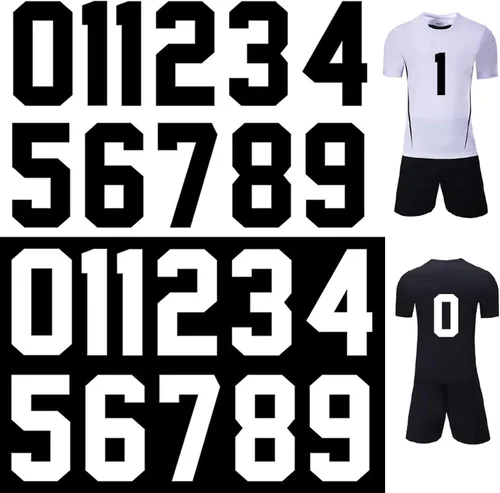 Miniatura 3 de 22 piezas de 8 pulgadas para planchar con números de transferencia de calor, de 0 a 9, camiseta deportiva (blanco, 8 pulgadas)