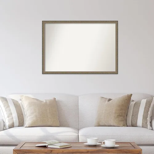 Miniatura 4 de Amanti Art Espejo de baño plateado para sobre el fregadero, 28 x 40 pulgadas, espejo rectangular de plata parisina, marco grande de madera