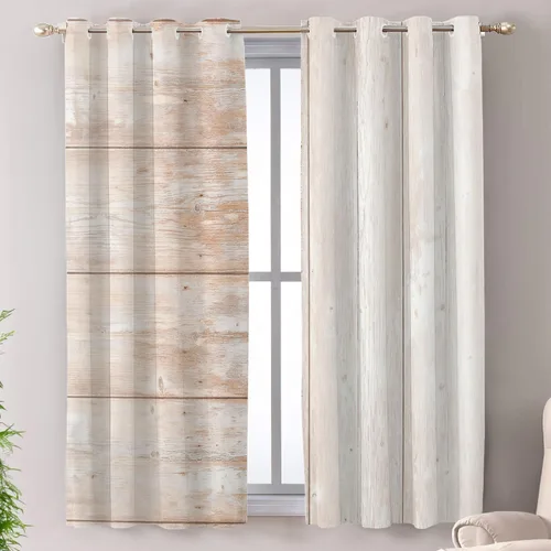 Miniatura 78 de Shrahala Floral Abstract Design Blackout Curtain Tiers, Minimalist Flower Illustration Kitchen Valance Light Blocking Tier Drapes with Rod Pocket, 2