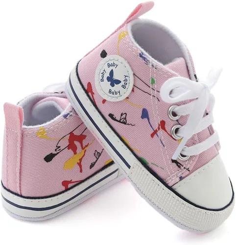 Miniatura 2 de Zapatos de lona para bebés recién nacidos, suela suave, para los primeros pasos, zapatos planos para niños pequeños, zapatos de mezclilla unisex