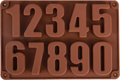 Miniatura 11 de Molde de silicona con 26 letras grandes, molde para crayón del alfabeto, molde de chocolate, bandeja para cubitos de hielo para galletas con 12