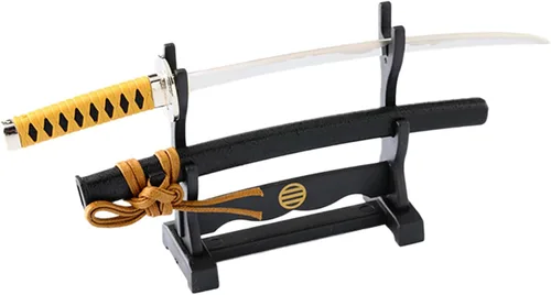 Miniatura 11 de Wablade Abrecartas Katana inspirado en samurái de 8.27 pulgadas, fabricado en Seki, Japón, con soporte y funda, abrelatas de correo japonés