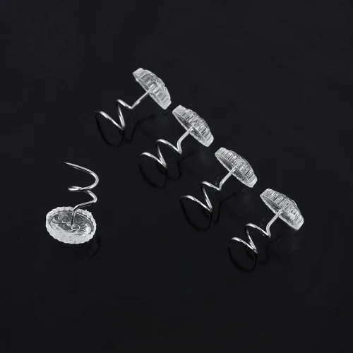Miniatura 4 de Hilitand 50 piezas de tachuelas de tapicería, alfileres para faldón de cama, cabezas transparentes para tapicería, sofá, cama, fundas